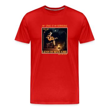 my song is everything - Men's Premium Organic T-Shirt - red - Front - Damien (186cm)