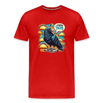 Edgar Allan Poe Fan, Klassische Literatur, - Männer Premium Bio T-Shirt - Rot - Vorne - Damien (186cm)
