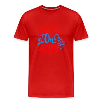 Mahlzeiten auf Rollen - Männer Premium Bio T-Shirt - Rot - Vorne - Damien (186cm)