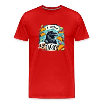 Edgar Allan Poe Fan, Klassische Literatur, - Männer Premium Bio T-Shirt - Rot - Vorne - Damien (186cm)