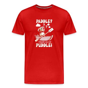 Canotage Papa Capitaine de bateau Ponton Marin Croisière - T-shirt bio Premium Homme - rouge - Devant - Damien (186cm)