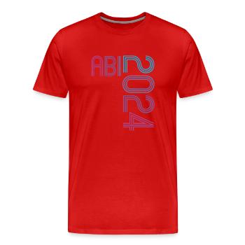 Abitur Young Girls Abi Abitur 2024 - Men's Premium Organic T-Shirt - red - Front - Damien (186cm)