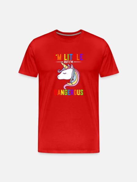 I'm Little But I'm Danger - Men's Premium Organic T-Shirt - red