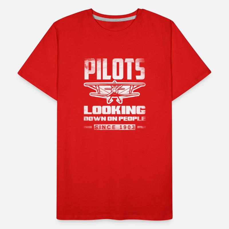 Lustiger Pilot Piloten Spruch Geschenk Männer Premium Bio T-Shirt