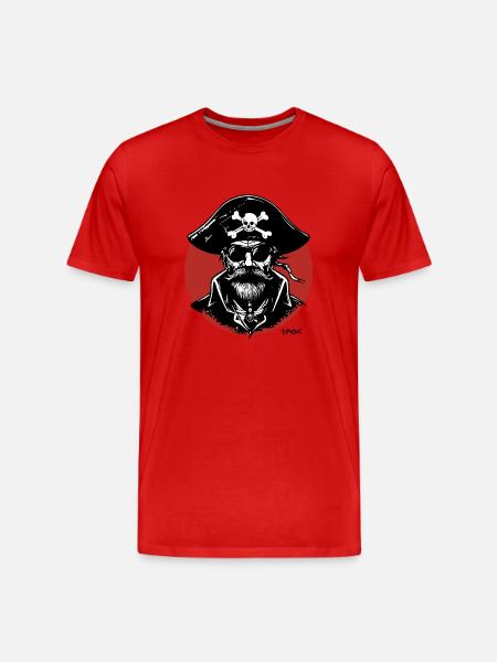 Cool Pirate - Men's Premium Organic T-Shirt - red