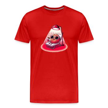 Red Light Therapy Low-level laser therapy for the - Men's Premium Organic T-Shirt - red - Front - Damien (186cm)