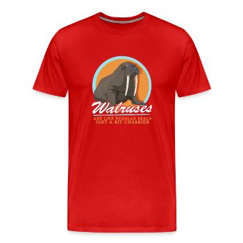 Morse phoque morse morse cadeau - T-shirt bio Premium Homme - rouge - Devant - Damien (186cm)