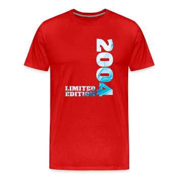 Limited Edition 2004 - Men's Premium Organic T-Shirt - red - Front - Damien (186cm)