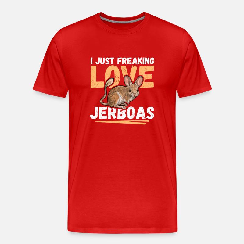 Springmaus Wüstenspringmaus Springmäuse Geschenk - Männer Premium Bio T-Shirt - Rot