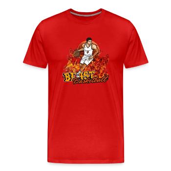 Bestien-Basketball - Männer Premium Bio T-Shirt - Rot - Vorne - Damien (186cm)