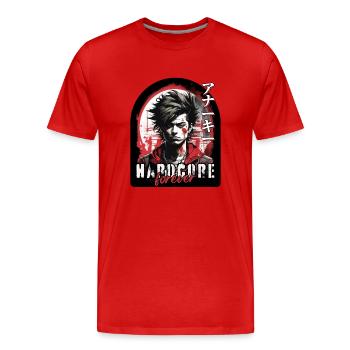 Hardcore pour toujours ! - T-shirt bio Premium Homme - rouge - Devant - Damien (186cm)