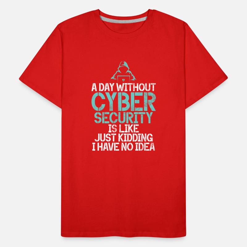 Cyber security hacker hacking Men's Premium Organic T-Shirt