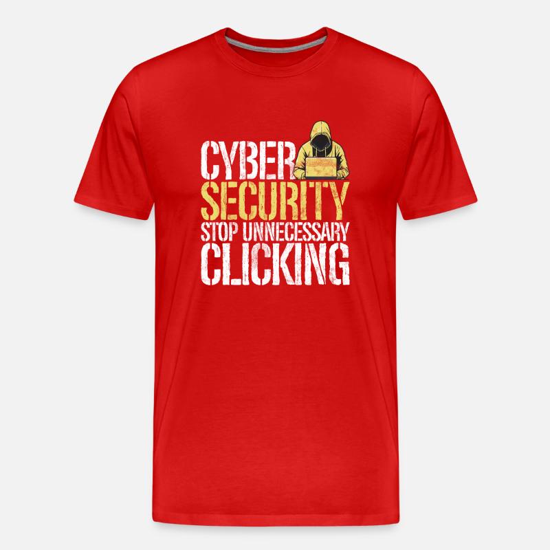 Cyber-sicherheits-hacker-hacking - Männer Premium Bio T-Shirt - Rot