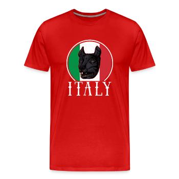Loup Rome Mythologie Antique Italie Histoire - T-shirt bio Premium Homme - rouge - Devant - Damien (186cm)