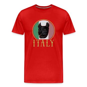 Loup Rome Mythologie Antique Italie Histoire - T-shirt bio Premium Homme - rouge - Devant - Damien (186cm)