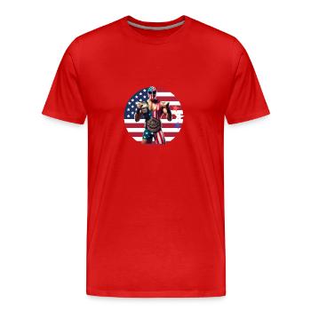 sport - T-shirt bio Premium Homme - rouge - Devant - Damien (186cm)