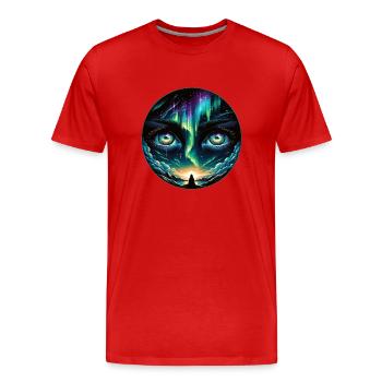 Aurora Aurora Tracker Alaska Wilderness - Men's Premium Organic T-Shirt - red - Front - Damien (186cm)