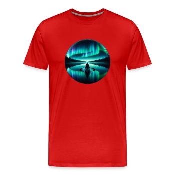 Aurora Aurora Tracker Alaska Wilderness - Men's Premium Organic T-Shirt - red - Front - Damien (186cm)