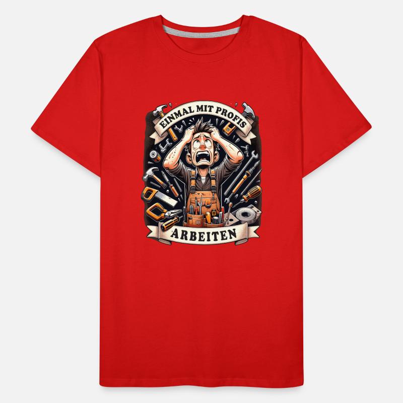 Craftsmen work with professionals for once Men's Premium Organic T-Shirt