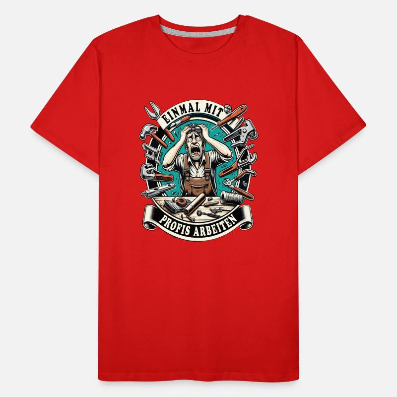 Craftsmen work with professionals for once Men's Premium Organic T-Shirt