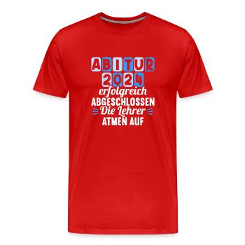 Abitur Young Girls Abitur Abitur 2024 - Men's Premium Organic T-Shirt - red - Front - Damien (186cm)