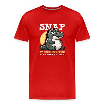 Pregnancy Announcement "Maternity Expectant - Men's Premium Organic T-Shirt - red - Front - Damien (186cm)