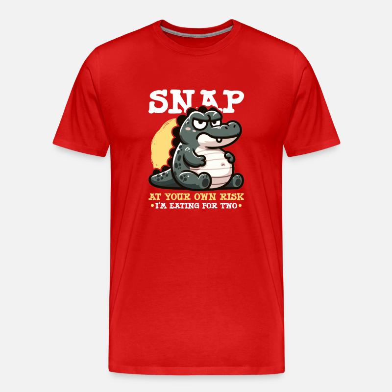Schwangerschaftsankündigung „mutterschaft Werdende - Männer Premium Bio T-Shirt - Rot