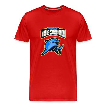 Marine Conservation - Men's Premium Organic T-Shirt - red - Front - Damien (186cm)