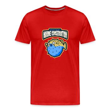 Marine Conservation - Men's Premium Organic T-Shirt - red - Front - Damien (186cm)