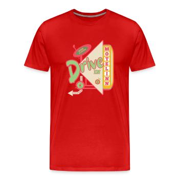 Motor Inn Style rétro - T-shirt bio Premium Homme - rouge - Devant - Damien (186cm)