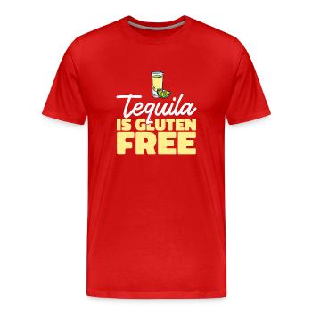 Sans gluten Intolérance au gluten - T-shirt bio Premium Homme - rouge - Devant - Damien (186cm)