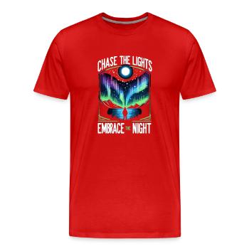 Aurora Aurora Tracker Alaska Wilderness - Men's Premium Organic T-Shirt - red - Front - Damien (186cm)