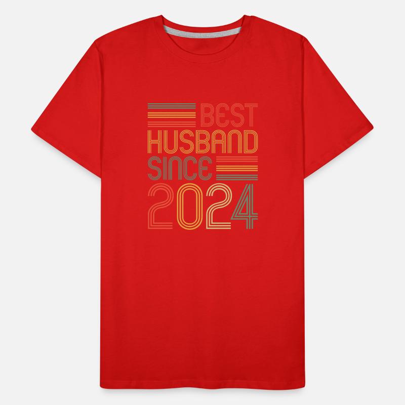 Bester Ehemann seit 2024 1.Hochzeitstag Männer Premium Bio T-Shirt