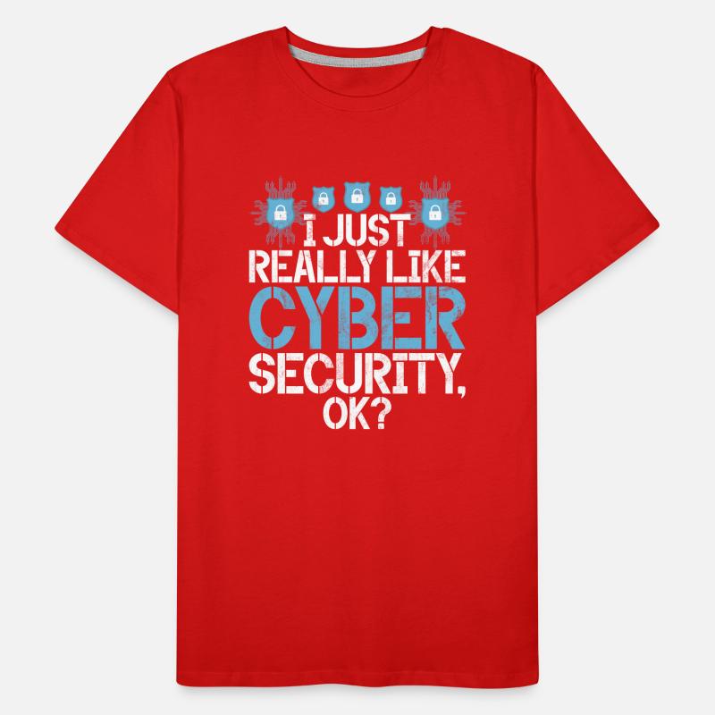 Cyber security hacker hacking Men's Premium Organic T-Shirt