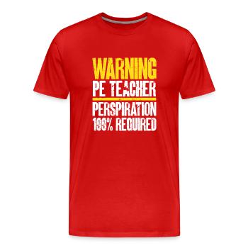 Sportlehrer Sport Lehrer Sportunterricht - Männer Premium Bio T-Shirt - Rot - Vorne - Damien (186cm)