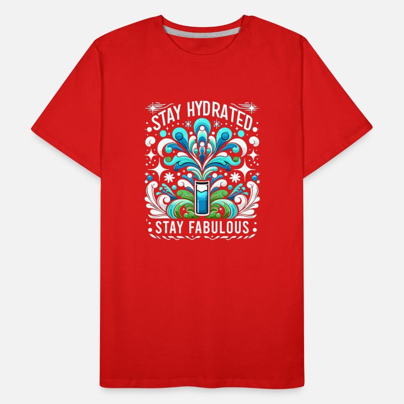 Hydration Trinken Sie Wasser Bleiben Sie Hydriert Männer Premium Bio T-Shirt
