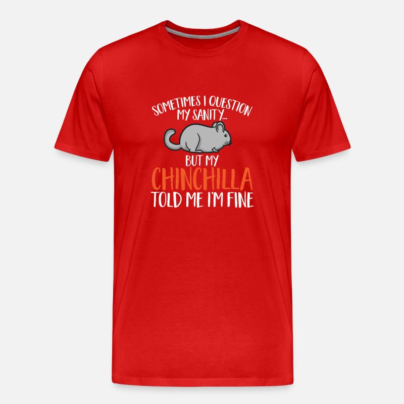 Chinchilla - Männer Premium Bio T-Shirt - Rot