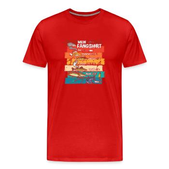 Chemise de receveur - T-shirt bio Premium Homme - rouge - Devant - Damien (186cm)