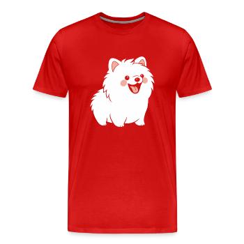 Spitz - Männer Premium Bio T-Shirt - Rot - Vorne - Damien (186cm)