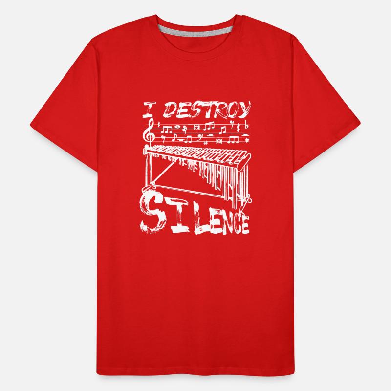 I destroy silence play marimba Männer Premium Bio T-Shirt