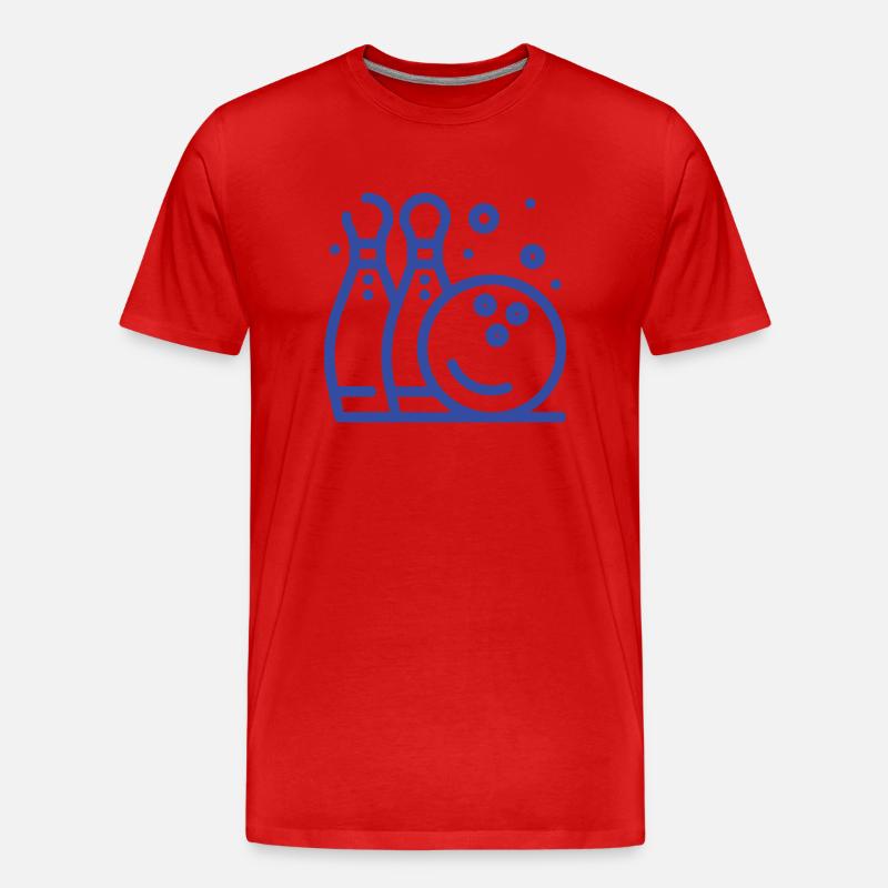 MAC Bowling - Männer Premium Bio T-Shirt - Rot