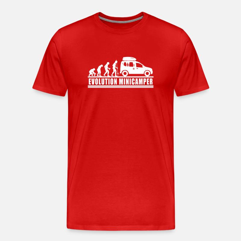 Evolution Minicamper Camping-Camping-Camping - T-shirt bio Premium Homme - rouge
