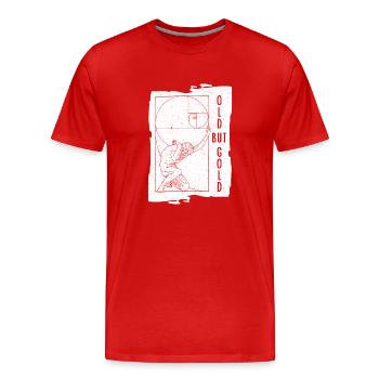 Mathe Goldener Schnitt Folge Fibonacci Kunst - Männer Premium Bio T-Shirt - Rot - Vorne - Damien (186cm)