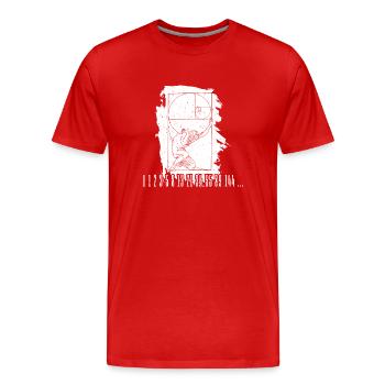 Fibonacci Folge Goldener Schnitt Kunst Mathe - Männer Premium Bio T-Shirt - Rot - Vorne - Damien (186cm)