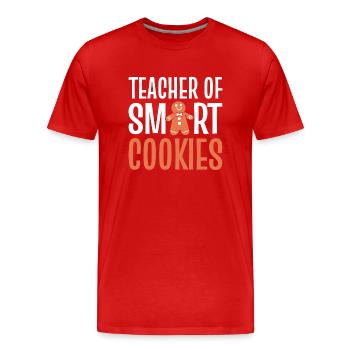 Teacher Of Smart Cookies Bäcker - Männer Premium Bio T-Shirt - Rot - Vorne - Damien (186cm)