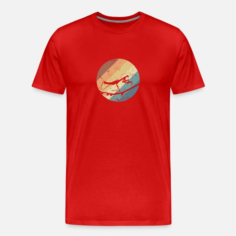 Praying mantis in gradient - Men's Premium Organic T-Shirt - red