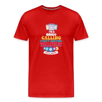 Proud Activity Assistant Appreciation - Men's Premium Organic T-Shirt - red - Front - Damien (186cm)