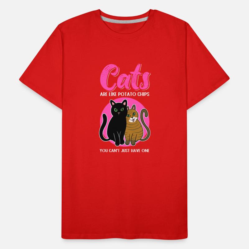 Les chats sont comme un cadeau de propriétaire de chat chat T-shirt bio Premium Homme