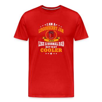 Cranberry Jam Dad - Men's Premium Organic T-Shirt - red - Front - Damien (186cm)