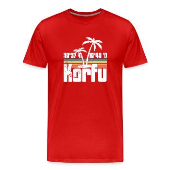 Griechische Flagge Balkan Athen Hellenisch Korfu - Männer Premium Bio T-Shirt - Rot - Vorne - Damien (186cm)